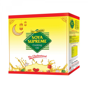Soya Supreme Cooking Oil – 1Litre x 5 Pouches Carton